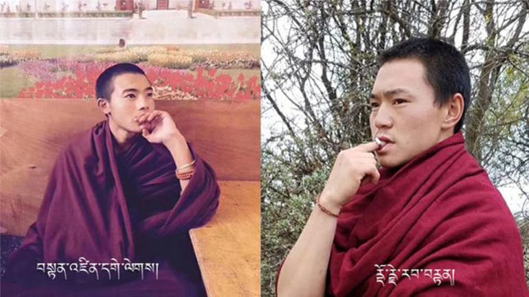 Tibetan monks Tendzin Gelek (L) and Dorje Rabten (R) are shown in undated photos. Photos provided by Kanyak Tsering and Lobsang Yeshe